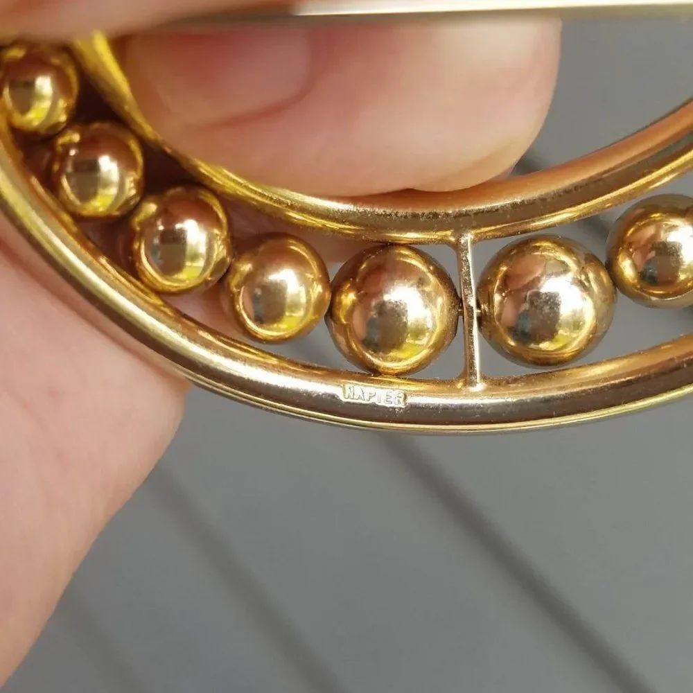 Napier Circle Statement Pin Brooch - Picture 2 of 4